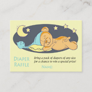 Sleepy teddy bear Diaper Raffle Tickets