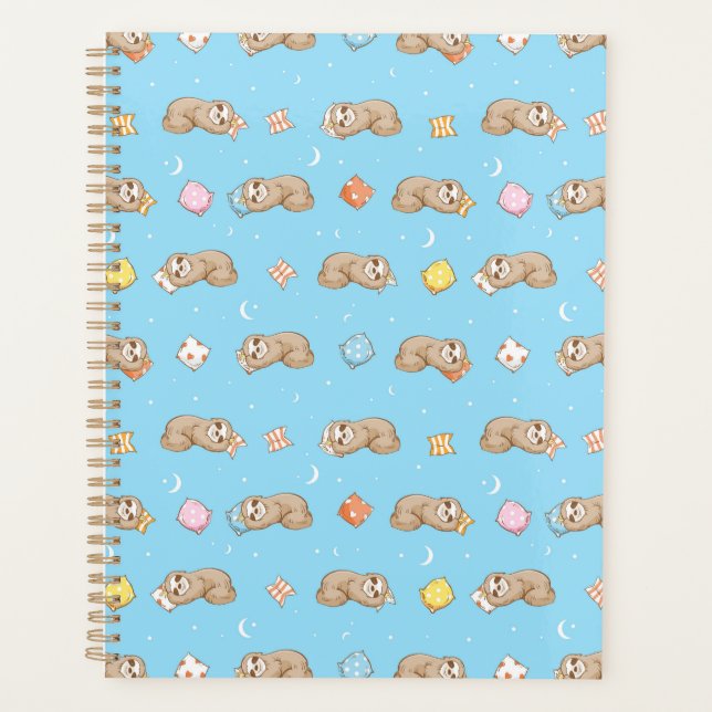 Sleepy Time Sloth Pattern Planner (Front)