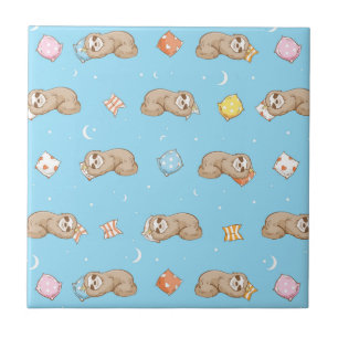 Sleepy Time Sloth Pattern Tile