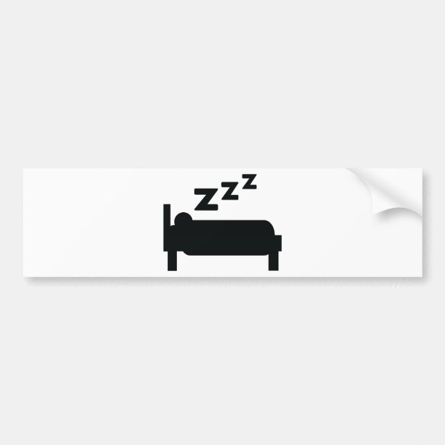 sleepyhead zzz sleeping bumper sticker (Front)