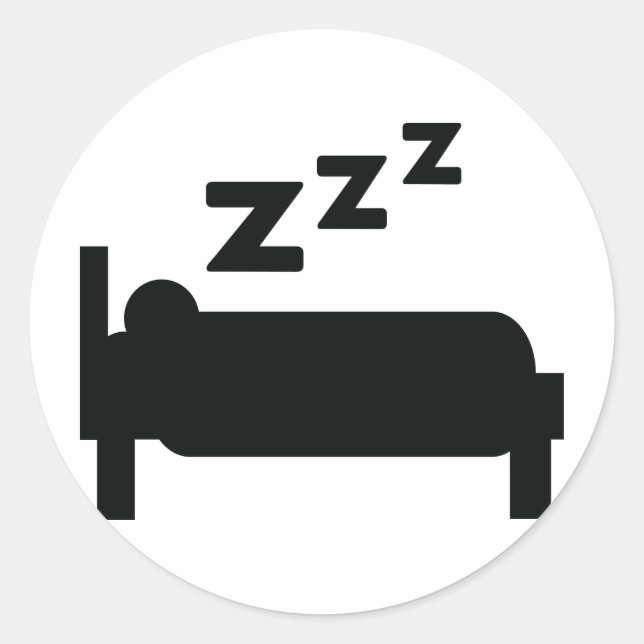 sleepyhead zzz sleeping classic round sticker (Front)