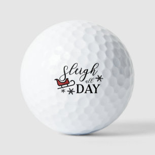 Sleigh All Day Christmas Holiday Golf Balls