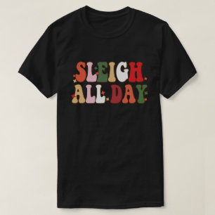 Sleigh All Day Dabbing Santa Funny Christmas T-Shirt