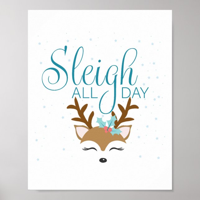Sleigh All Day Holiday Sign (Front)