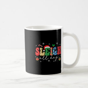 Sleigh All Day Slay Women Christmas Vintage Groovy Coffee Mug