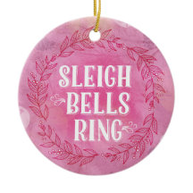 Sleigh Bells Ring- Pink Ornament