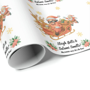 Sleigh Bells & Salami Smells! Wrapping Paper