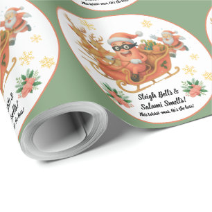 Sleigh Bells & Salami Smells! Wrapping Paper
