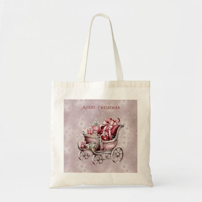 Sleigh De Noël Avec Cadeaux Sac fourre-tout De Vac (Devant)
