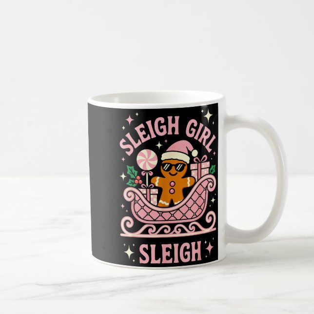 Sleigh Girl Cute Cookie Christmas  Coffee Mug (Right)