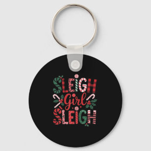 Sleigh Girl Sleigh Funny Little Women's Retro Chri Keychain