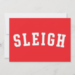 Sleigh Merry Christmas Tree Funny Xmas Holiday Card