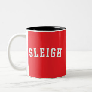 Sleigh Merry Christmas Tree Funny Xmas Holiday Two-Tone Coffee Mug