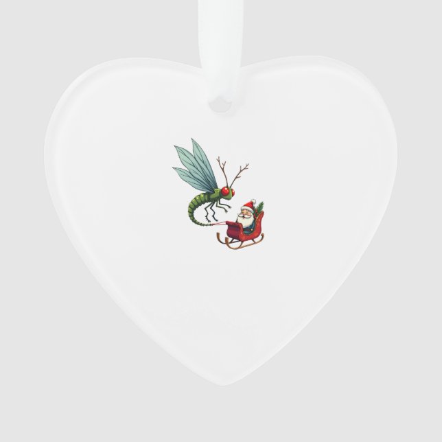 Sleigh Ride Dragonfly Ornament (Front)