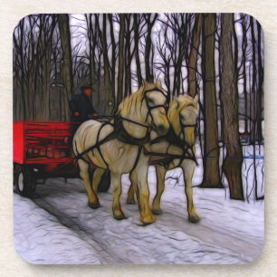 Sleigh Ride in the snow collection Coaster