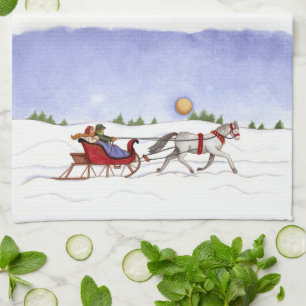 Sleigh Ride Kitchen Towel