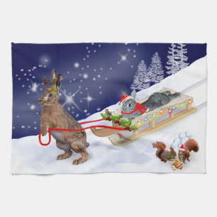 Sleigh Ride Kitchen Towel