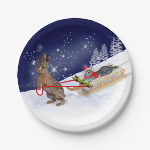 Sleigh Ride Paper Plate