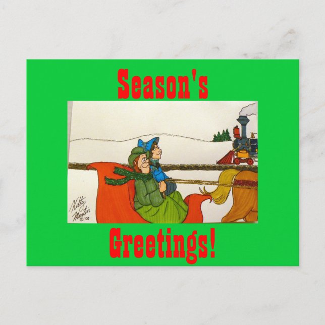 Sleigh Ride Postcard (Front)
