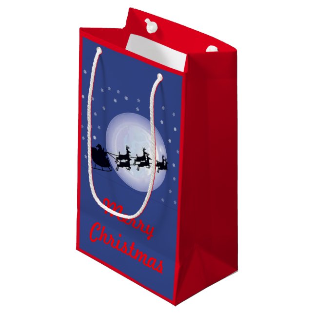 Sleigh Ride Small Gift Bag (Front Angled)