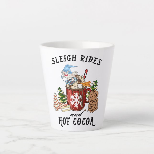 Sleigh Rides and Hot Cocoa – Scandinavian Gnome Latte Mug (Front)