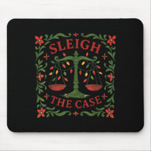 Sleigh The Case Funny Lawyer Xmas Design  Mouse Pad