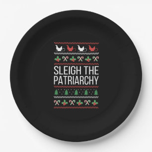 Sleigh The Patriarchy II Paper Plate
