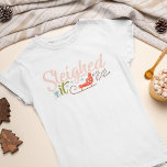 Sleighed It Santa Christmas Holiday T-Shirt<br><div class="desc">Cute Christmas holiday slogan with a sleigh,  that reads: "Sleighed it".</div>