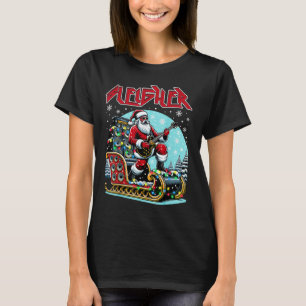 Sleigher Hail Santa Heavy Metal Christmas Rock Xma T-Shirt