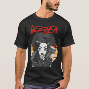 Sleigher Santa Claus Metal Christmas Funny Goth Gi T-Shirt
