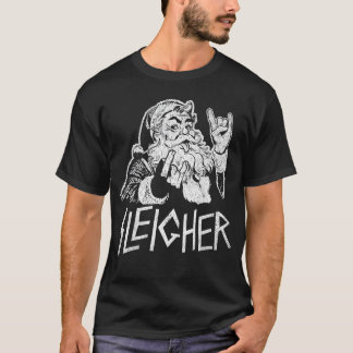 Sleigher Santa Claus Rock On Goth Heavy Metal Chri T-Shirt