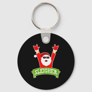 Sleigher Ugly Sweater Heavy Metal Christmas Sweate Keychain