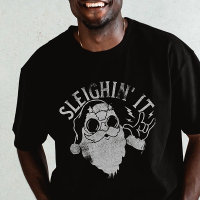 Sleighin It Funny Santa Sleigh Christmas