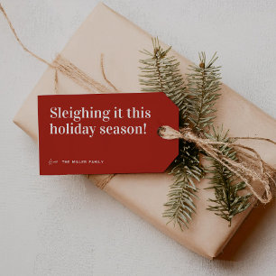 Sleighing It   Cute Christmas Gift Tags