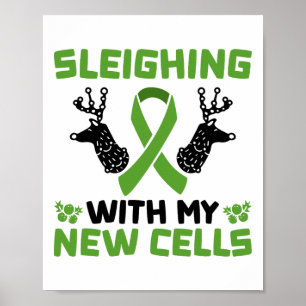 Sleighing With My New Cells - Stem Cell Christmas Poster