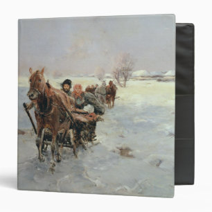 Sleighs in a Winter Landscape Binder