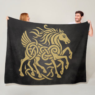 Sleipnir Eight-Legged Horse Norse Mythology Design Fleece Blanket