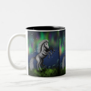 Sleipnir's Majesty: Odin's Eight-Legged Steed Two-Tone Coffee Mug
