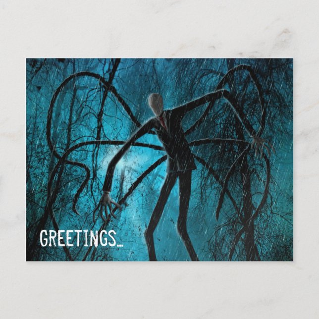 Slender Man and the Lost Soul Postcard (Front)