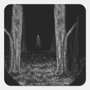 Slender Man Square Sticker
