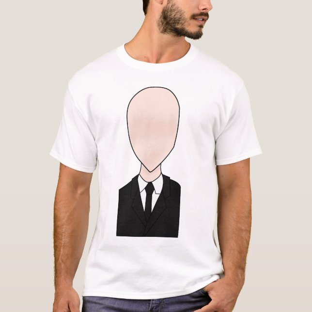 Slender Man T-Shirt White (Front)
