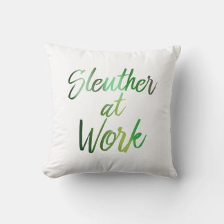 Sleuther at Work Throw Pillow