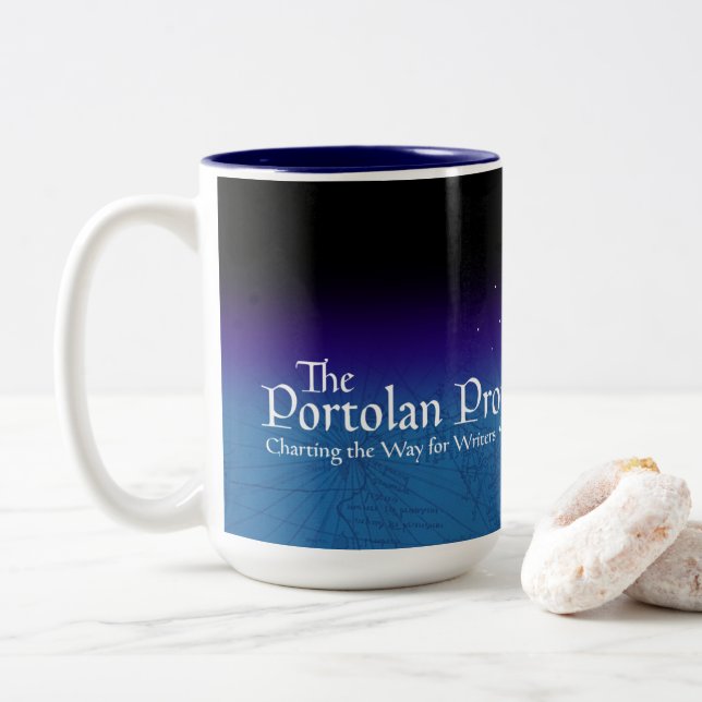 SLF's Portolan Project Two-Tone Coffee Mug (With Donut)