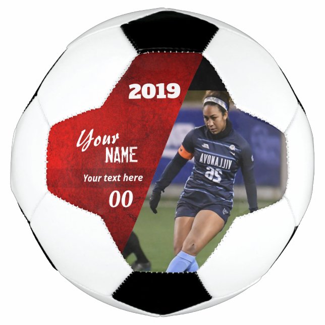 Slice Custom Soccer Ball Red (Front)