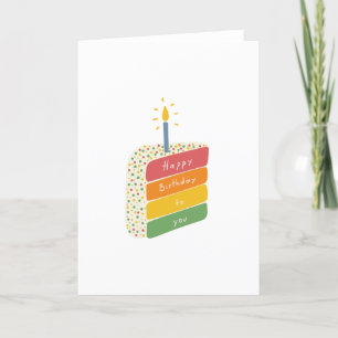 Slice of Birthday Cake   Happy Birthday Card