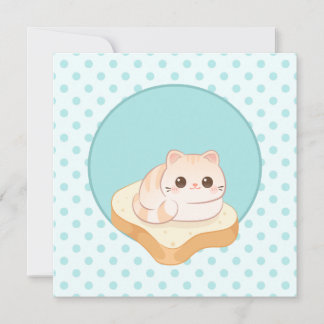 Slice of bread Kitty Poster Card