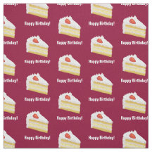 Slice of Cake & Happy Birthday or any text / name