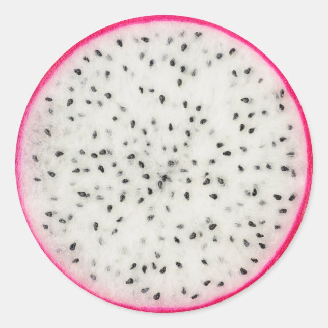 Slice of dragon fruit classic round sticker (Front)