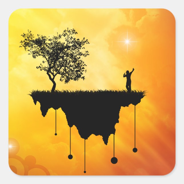 Slice of Earth Square Sticker (Front)