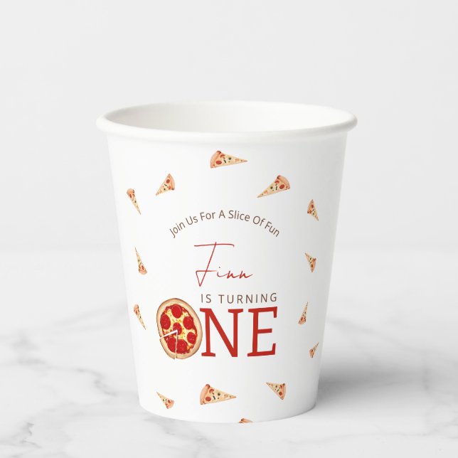 Slice of Fun First Birthday Paper cup (Front)